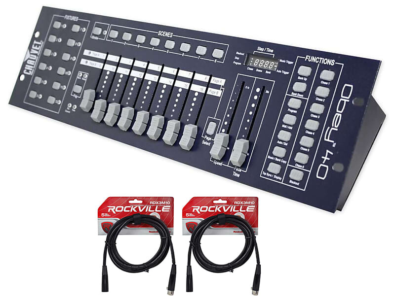 Контроллер освещения Chauvet OBEY40+(2) DMX3P10FT
Контроллер освещения Chauvet OBEY40+(2) DMX3P10FT