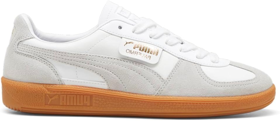 Мужские кеды PUMA Palermo из кожи с шнуровкой - серые, белые
Мужские кеды PUMA Palermo из кожи с шнуровкой - серые, белые