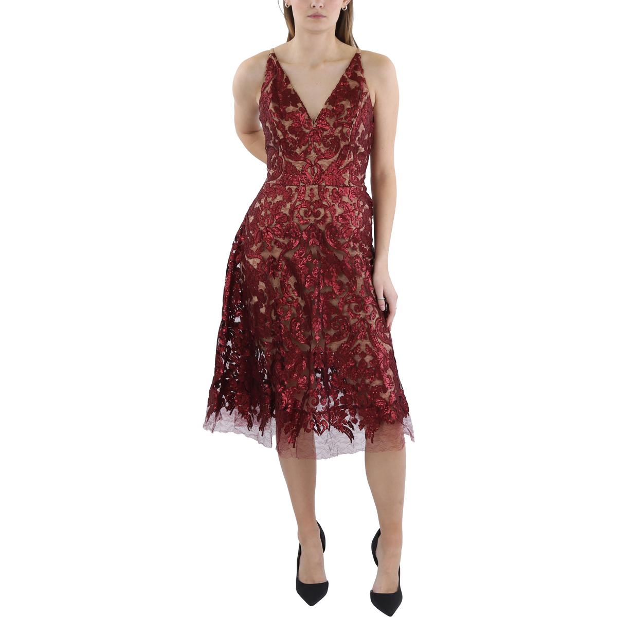 Платье миди с кружевом и пайетками Blair Womens Dress The Population, цвет berry/nude
Платье миди с кружевом и пайетками Blair Womens Dress The Population, цвет berry/nude