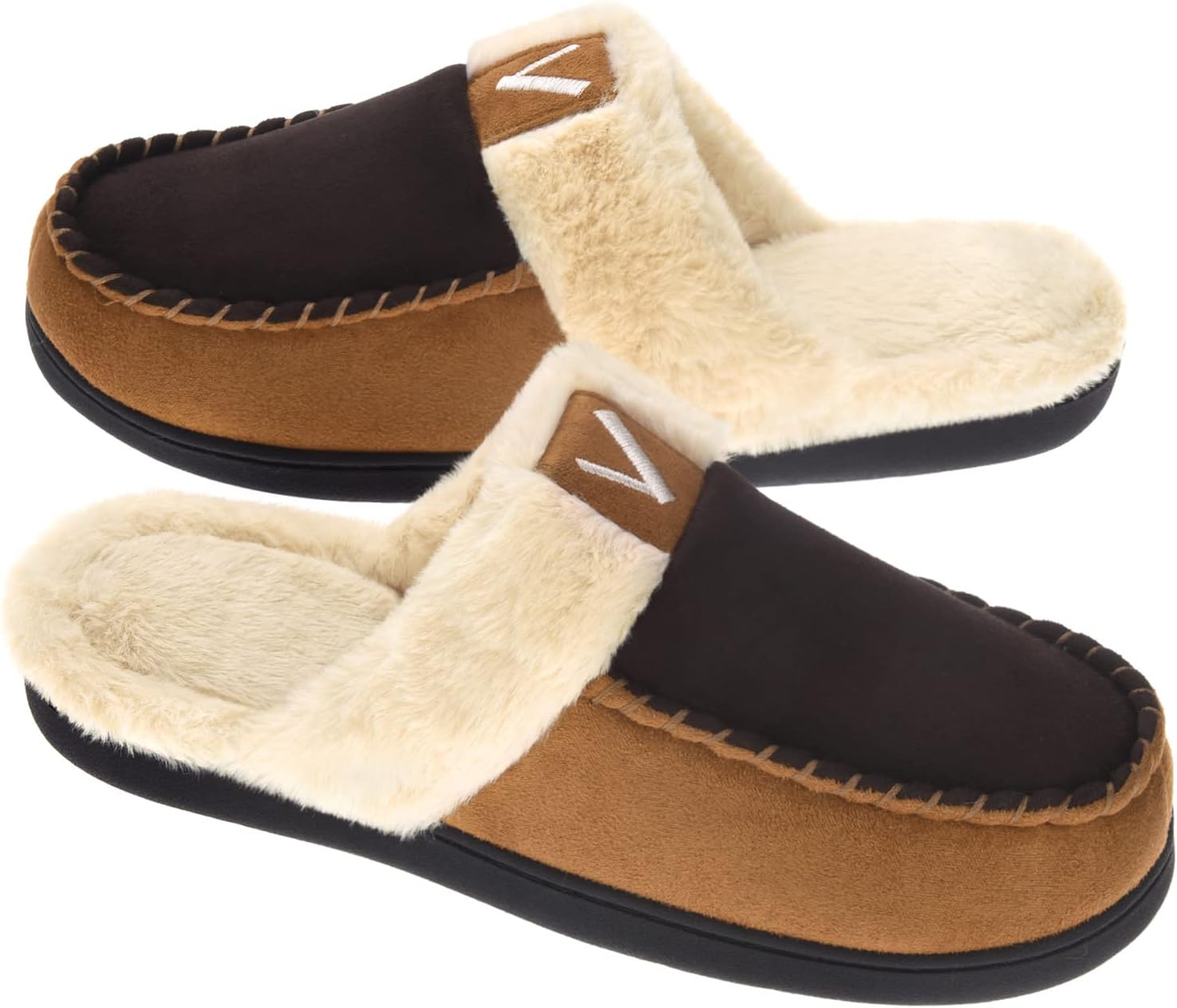 Мужские тапочки VONMAY с эффектом памяти, пушистые, на скользкой подошве, мокасины с искусственным мехом, мягкая флисовая подкладка, для дома и улицы, теплые зимние, коричневый
Мужские тапочки VONMAY с эффектом памяти, пушистые, на скользкой подошве, мокасины с искусственным мехом, мягкая флисовая подкладка, для дома и улицы, теплые зимние, коричневый