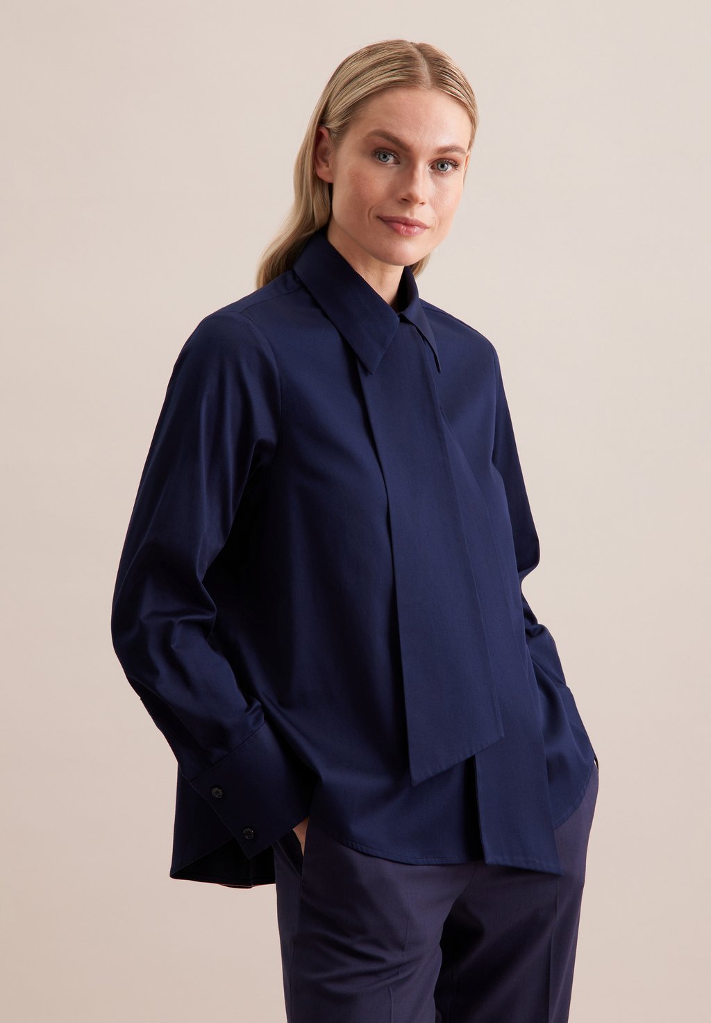 Блузка на пуговицах SCHLUPPEN Seidensticker, синий
Блузка на пуговицах SCHLUPPEN Seidensticker, синий
