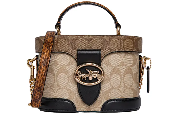 COACH Женская сумка через плечо из холста с кожаными вставками
COACH Женская сумка через плечо из холста с кожаными вставками