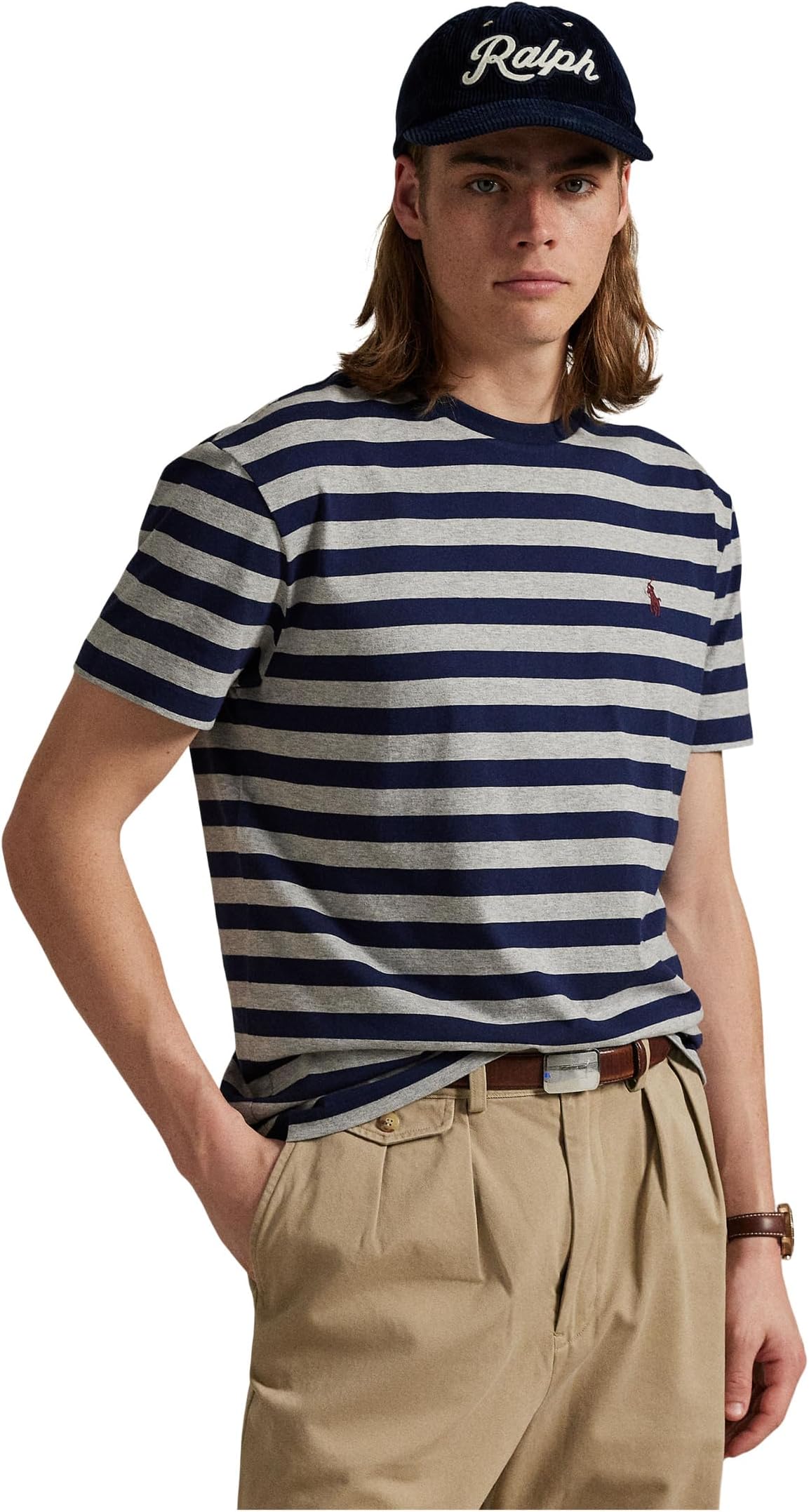Футболка Polo Ralph Lauren Short Sleeve Striped Crew Neck T-Shirt, цвет Andover Heather/Cruise Navy
Футболка Polo Ralph Lauren Short Sleeve Striped Crew Neck T-Shirt, цвет Andover Heather/Cruise Navy