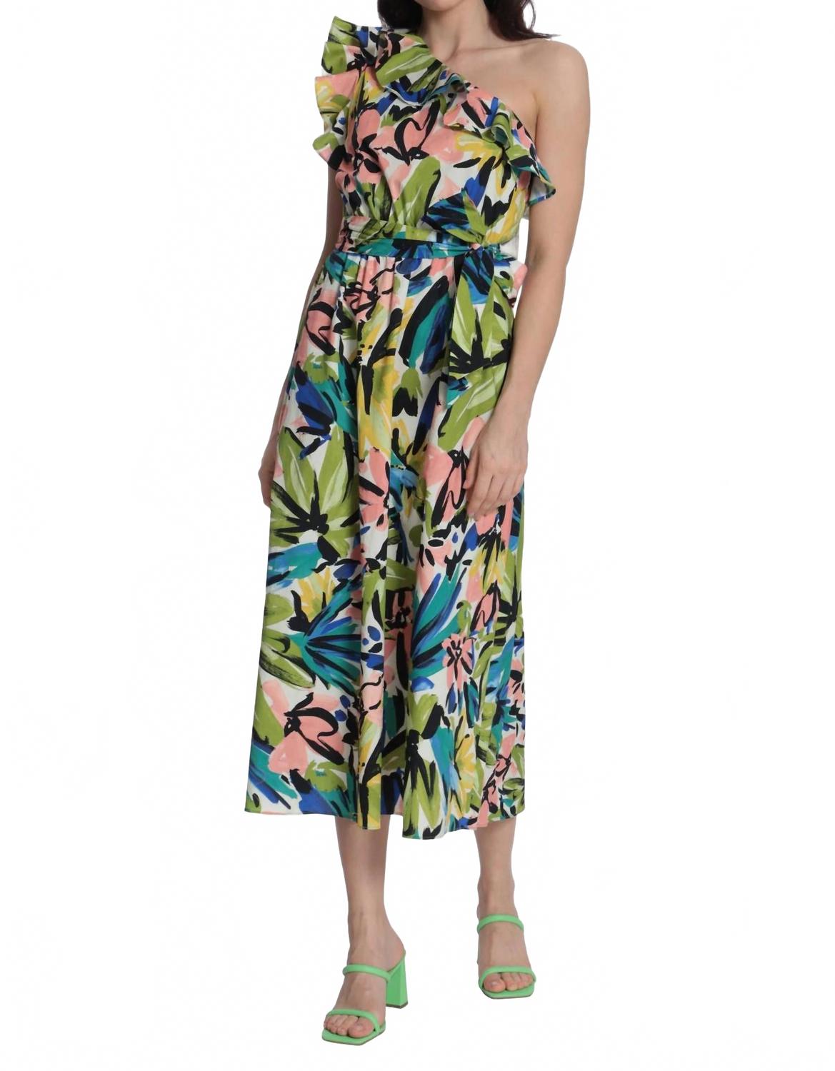 Оливковое платье миди с цветочным принтом и асимметричным плечом Donna Morgan
Оливковое платье миди с цветочным принтом и асимметричным плечом Donna Morgan