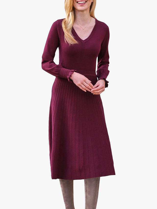 Платье вязаное с V-образным вырезом и ажурным узором Pure Collection, Merlot
Платье вязаное с V-образным вырезом и ажурным узором Pure Collection, Merlot
