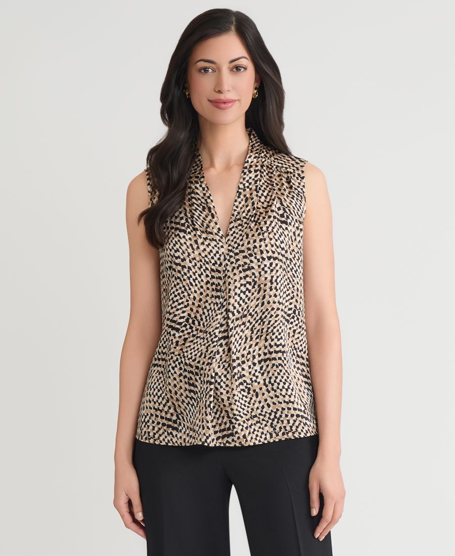 Женский топ без рукавов с принтом, укороченный размер Kasper, Sand Multi
Женский топ без рукавов с принтом, укороченный размер Kasper, Sand Multi