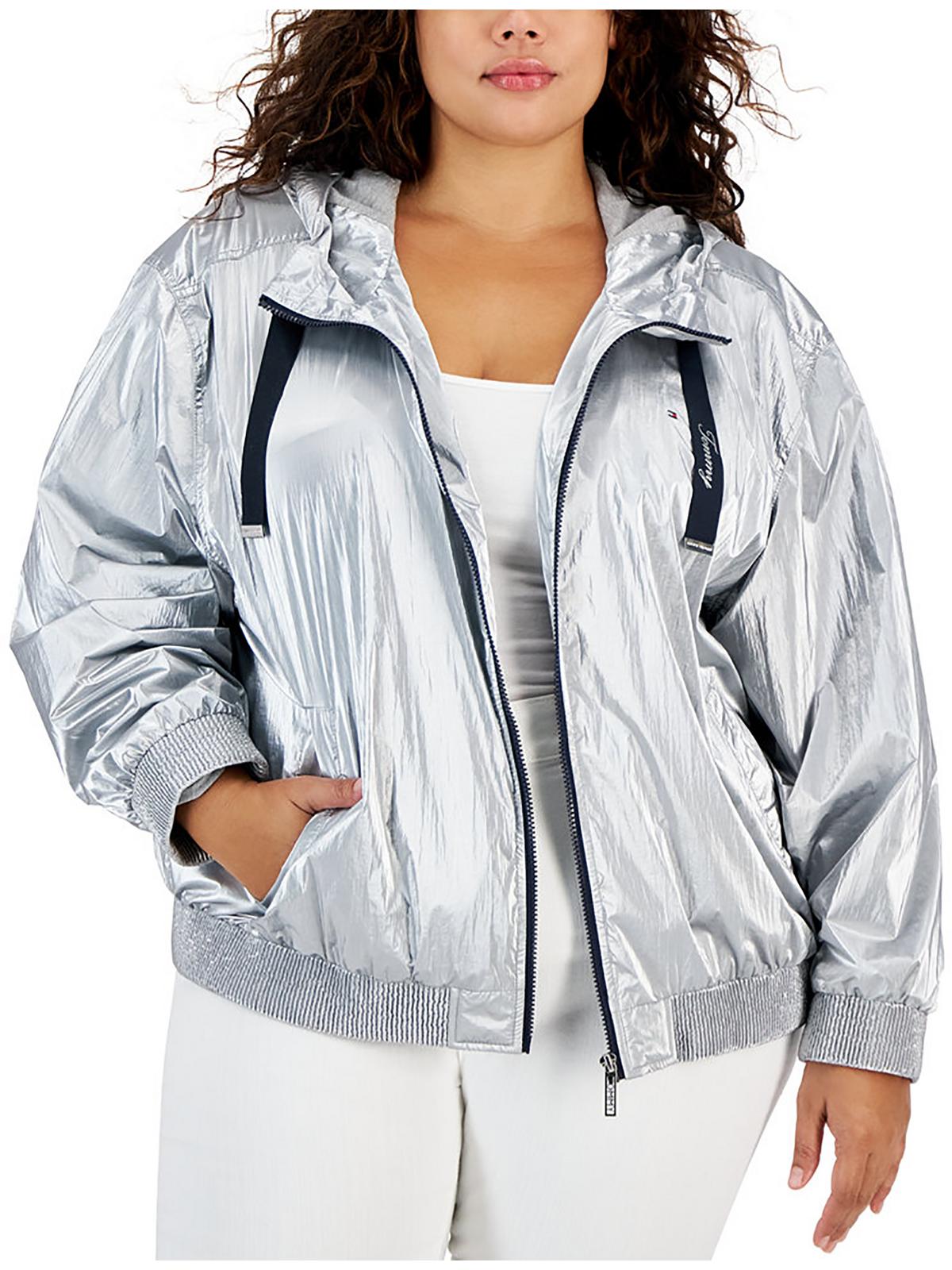 Плюс Женская куртка-ветровка из нейлона с логотипом Tommy Hilfiger, серебряный
Плюс Женская куртка-ветровка из нейлона с логотипом Tommy Hilfiger, серебряный