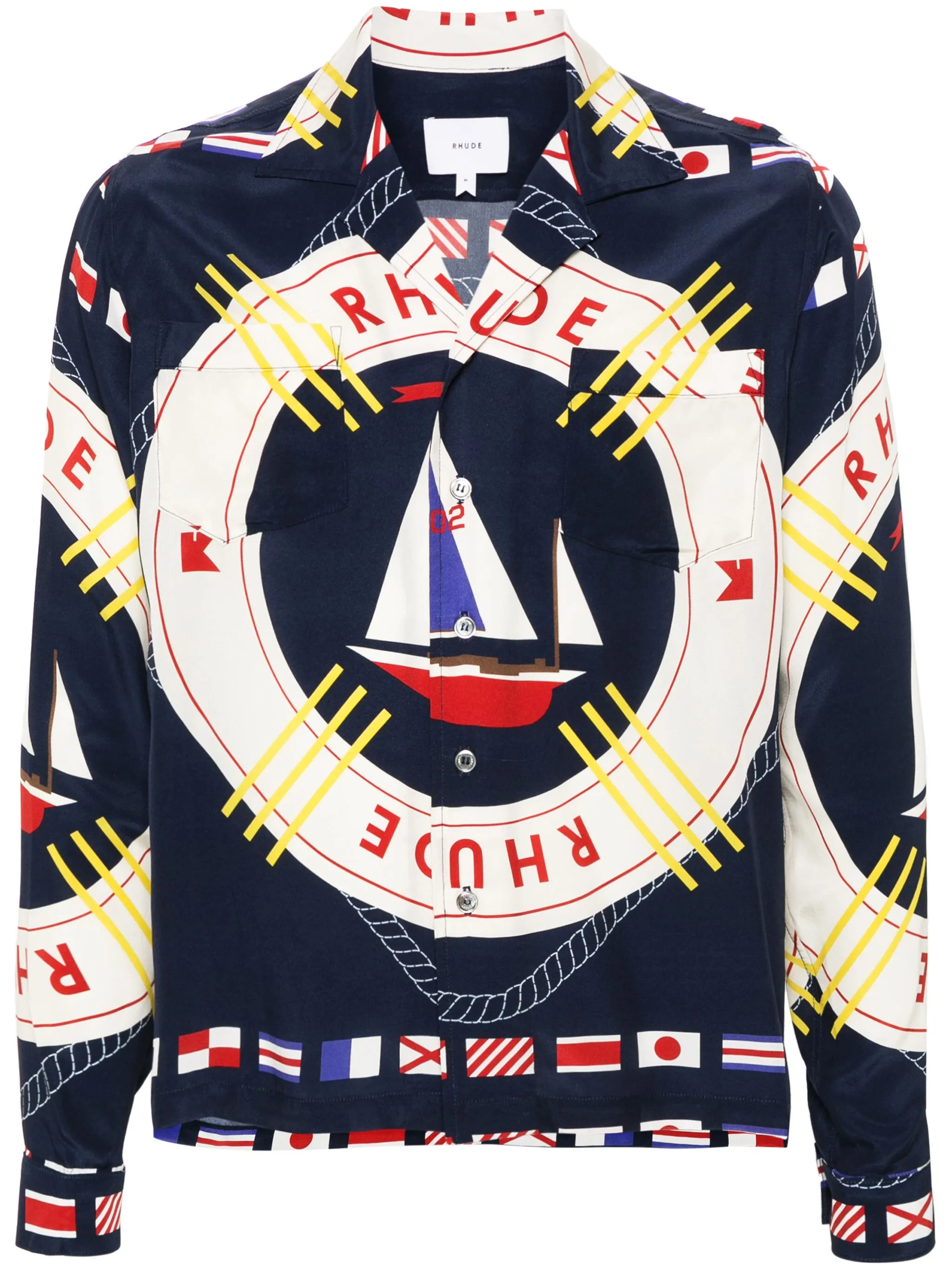 Шелковая рубашка Flag Sail Rhude, синий
Шелковая рубашка Flag Sail Rhude, синий