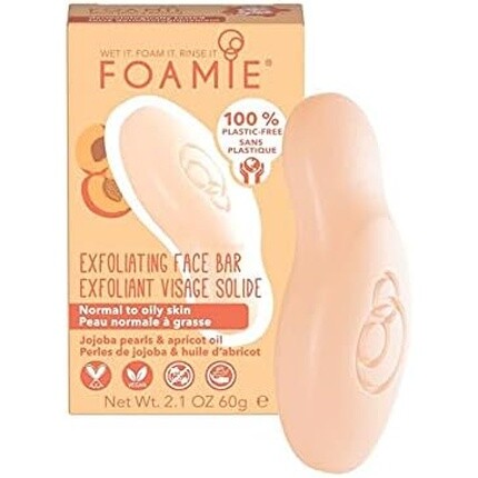 Отшелушивающее мыло для лица, воск жожоба и абрикосовое масло, без пластика, веганское, сделано в Великобритании, без мыла, без сульфатов и парабенов., Foamie
Отшелушивающее мыло для лица, воск жожоба и абрикосовое масло, без пластика, веганское, сделано в Великобритании, без мыла, без сульфатов и парабенов., Foamie