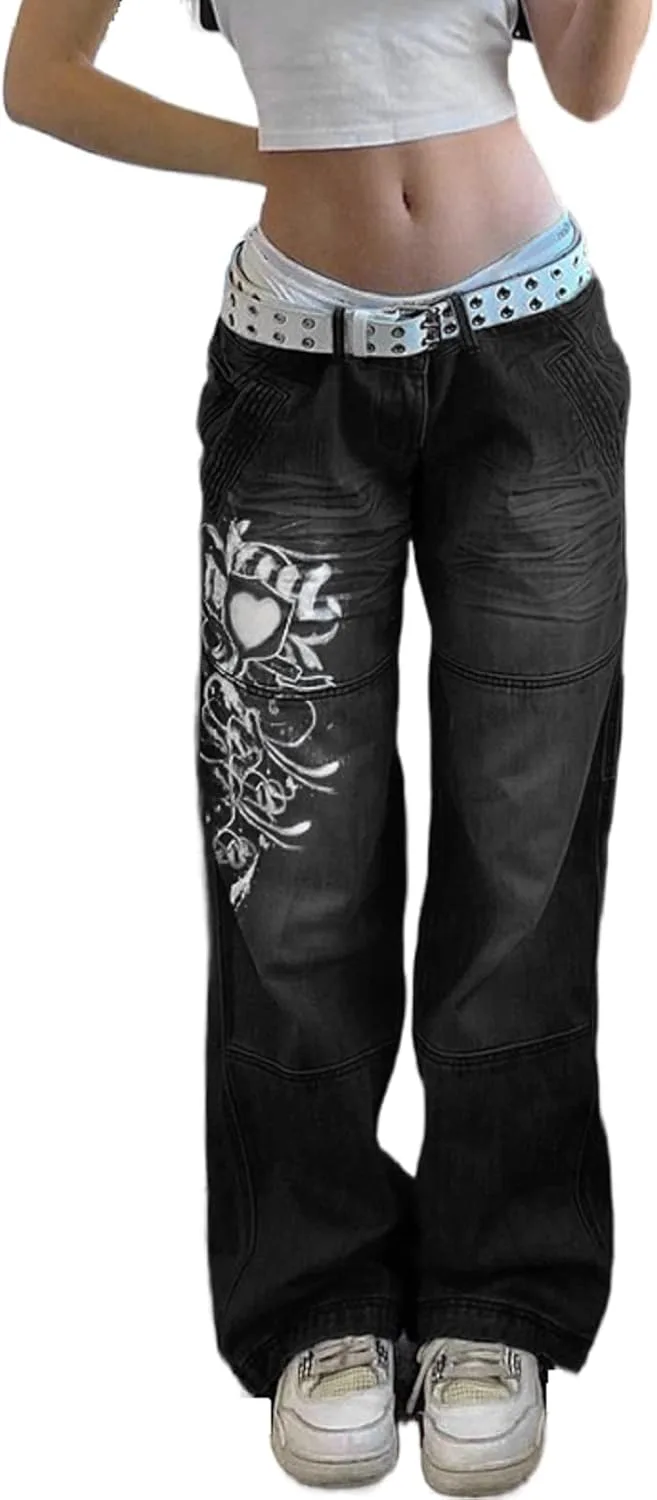 KMBANGI Женские джинсы с высокой талией и прямыми широкими штанинами
KMBANGI Женские джинсы с высокой талией и прямыми широкими штанинами