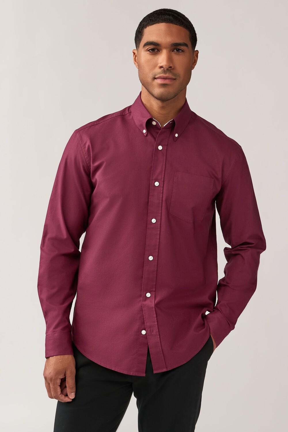 Рубашка Оксфорд с длинным рукавом Next, красный 
Рубашка Оксфорд с длинным рукавом Next, красный