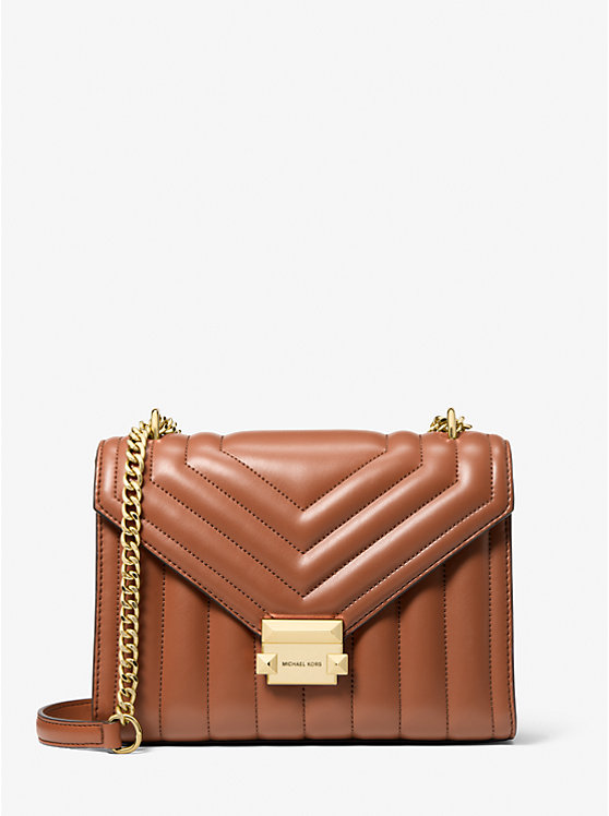 Средняя стеганая сумка через плечо Whitney Michael Kors, коричневый
Средняя стеганая сумка через плечо Whitney Michael Kors, коричневый