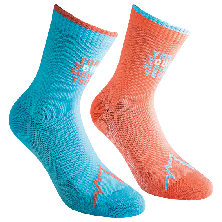 Носки для бега La Sportiva For Your Mountain Socks, цвет Hibiscus/Malibu Blue 
Носки для бега La Sportiva For Your Mountain Socks, цвет Hibiscus/Malibu Blue