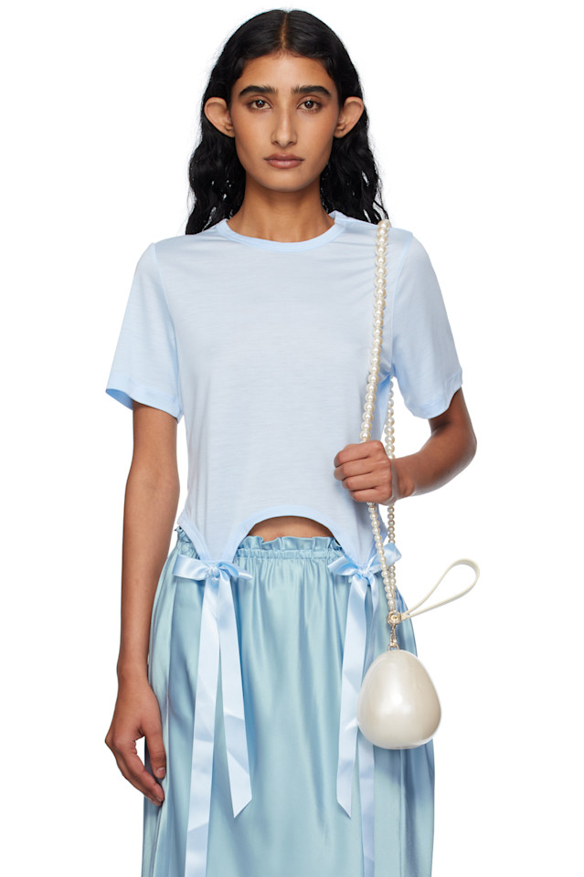 Эксклюзивная футболка Ssense с синим бантом на спине Simone Rocha, синий
Эксклюзивная футболка Ssense с синим бантом на спине Simone Rocha, синий