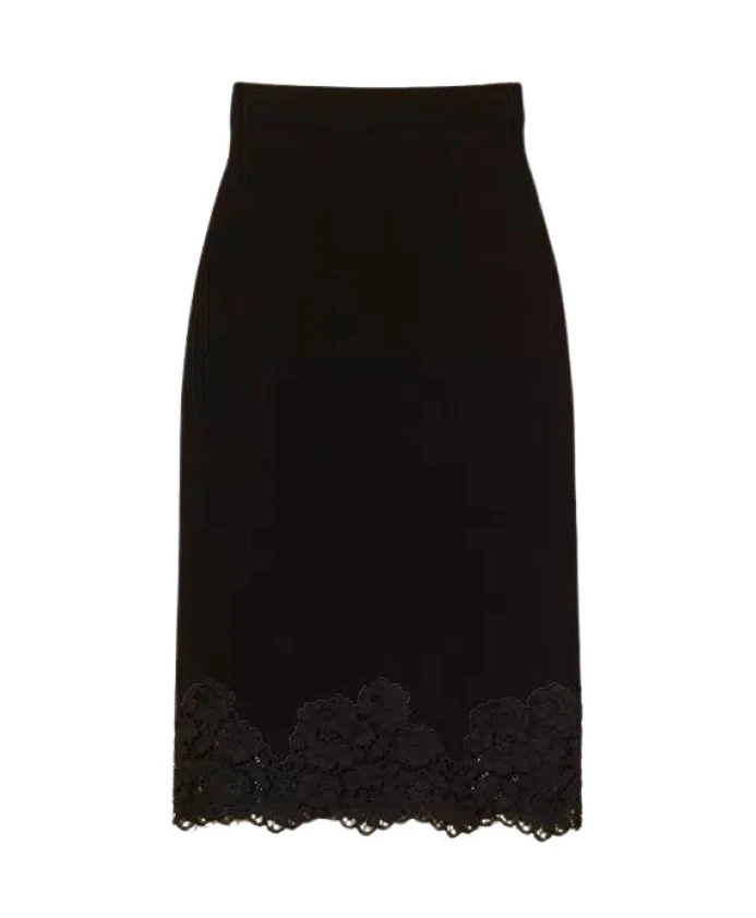 Вязаная юбка миди с кружевом Twinset, черный
Вязаная юбка миди с кружевом Twinset, черный