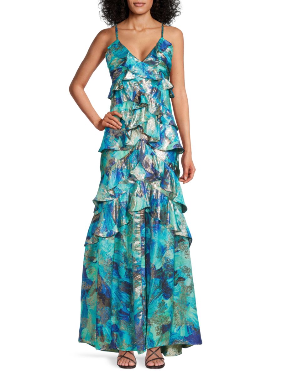 Платье Harlen с металлизированными рюшами Ramy Brook, цвет Navy Multi
Платье Harlen с металлизированными рюшами Ramy Brook, цвет Navy Multi