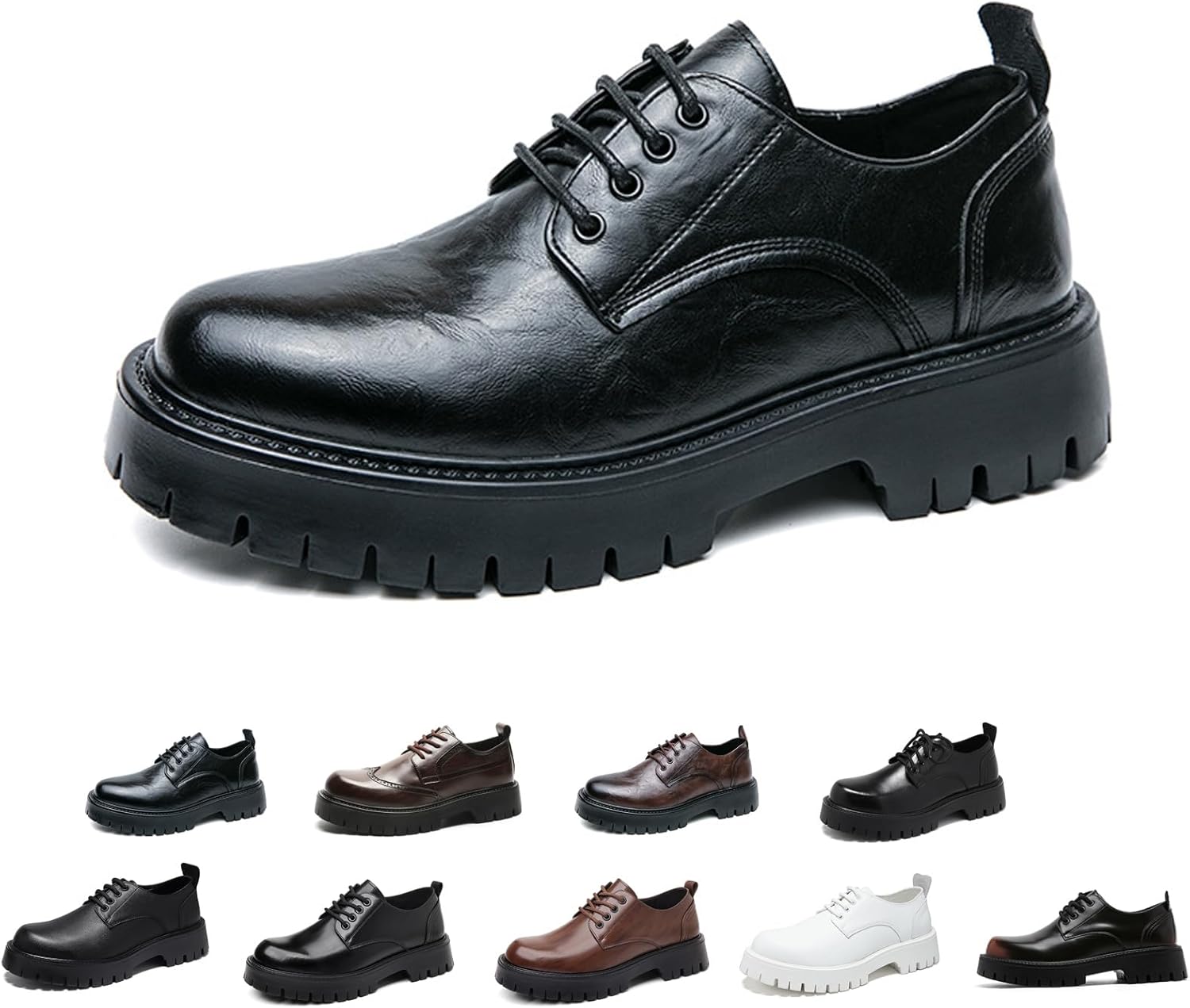 Мужские кожаные оксфорды с крыльями и шнуровкой на высокой платформе, винтажные с круглым носком, противоскользящие с массивным каблуком Generic, C
Мужские кожаные оксфорды с крыльями и шнуровкой на высокой платформе, винтажные с круглым носком, противоскользящие с массивным каблуком Generic, C