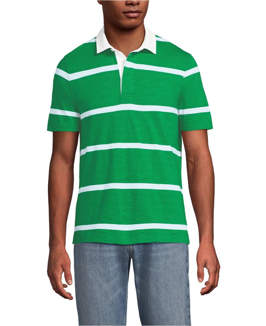 Мужская футболка-поло с коротким рукавом из фактурной ткани в стиле регби Lands' End, True green/blue stripe, Зеленый, Мужская футболка-поло с коротким рукавом из фактурной ткани в стиле регби Lands' End, True green/blue stripe
Мужская футболка-поло с коротким рукавом из фактурной ткани в стиле регби Lands' End, True green/blue stripe, Зеленый, Мужская футболка-поло с коротким рукавом из фактурной ткани в стиле регби Lands' End, True green/blue stripe