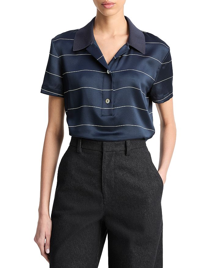 Шелковая поло-рубашка Vince, мультиколор
Шелковая поло-рубашка Vince, мультиколор