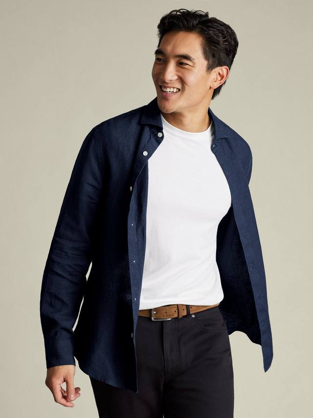 Льняная рубашка Slim Fit Charles Tyrwhitt, Navy
Льняная рубашка Slim Fit Charles Tyrwhitt, Navy