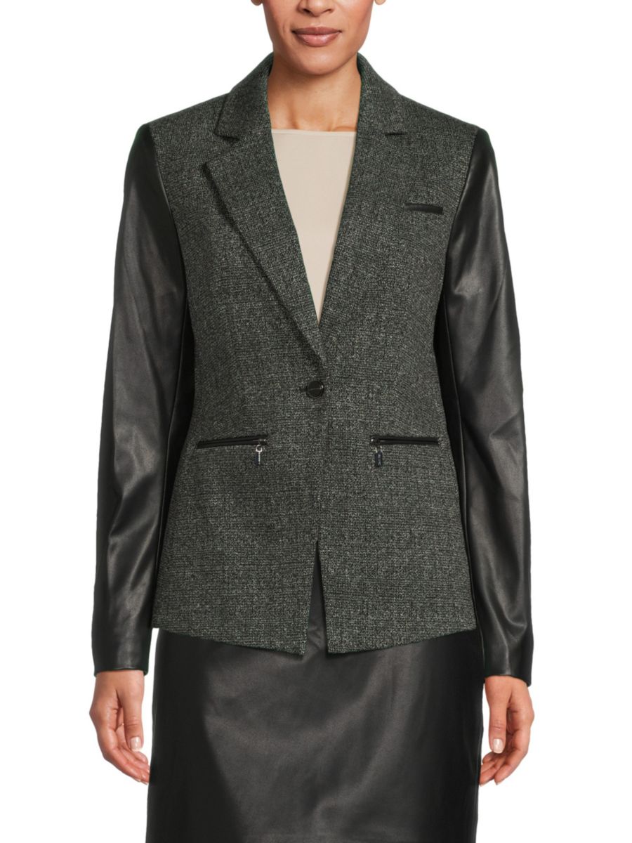 Пиджак с заостренными лацканами Twofer Calvin Klein, черный мульти
Пиджак с заостренными лацканами Twofer Calvin Klein, черный мульти