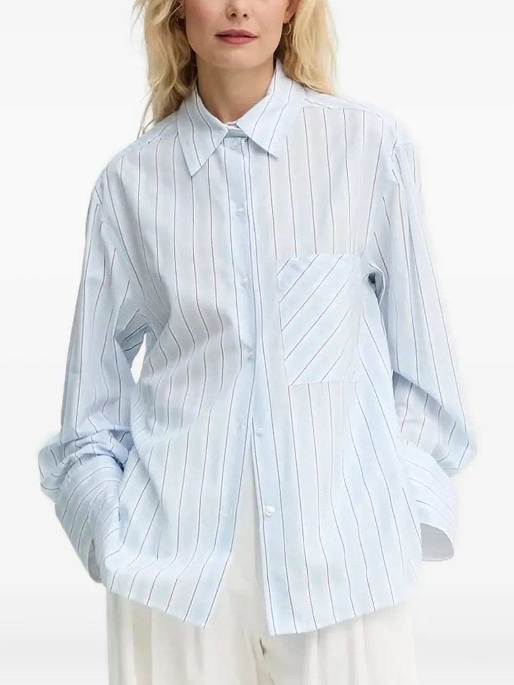 Полосатая рубашка с длинными рукавами Day Birger Et Mikkelsen, синий
Полосатая рубашка с длинными рукавами Day Birger Et Mikkelsen, синий