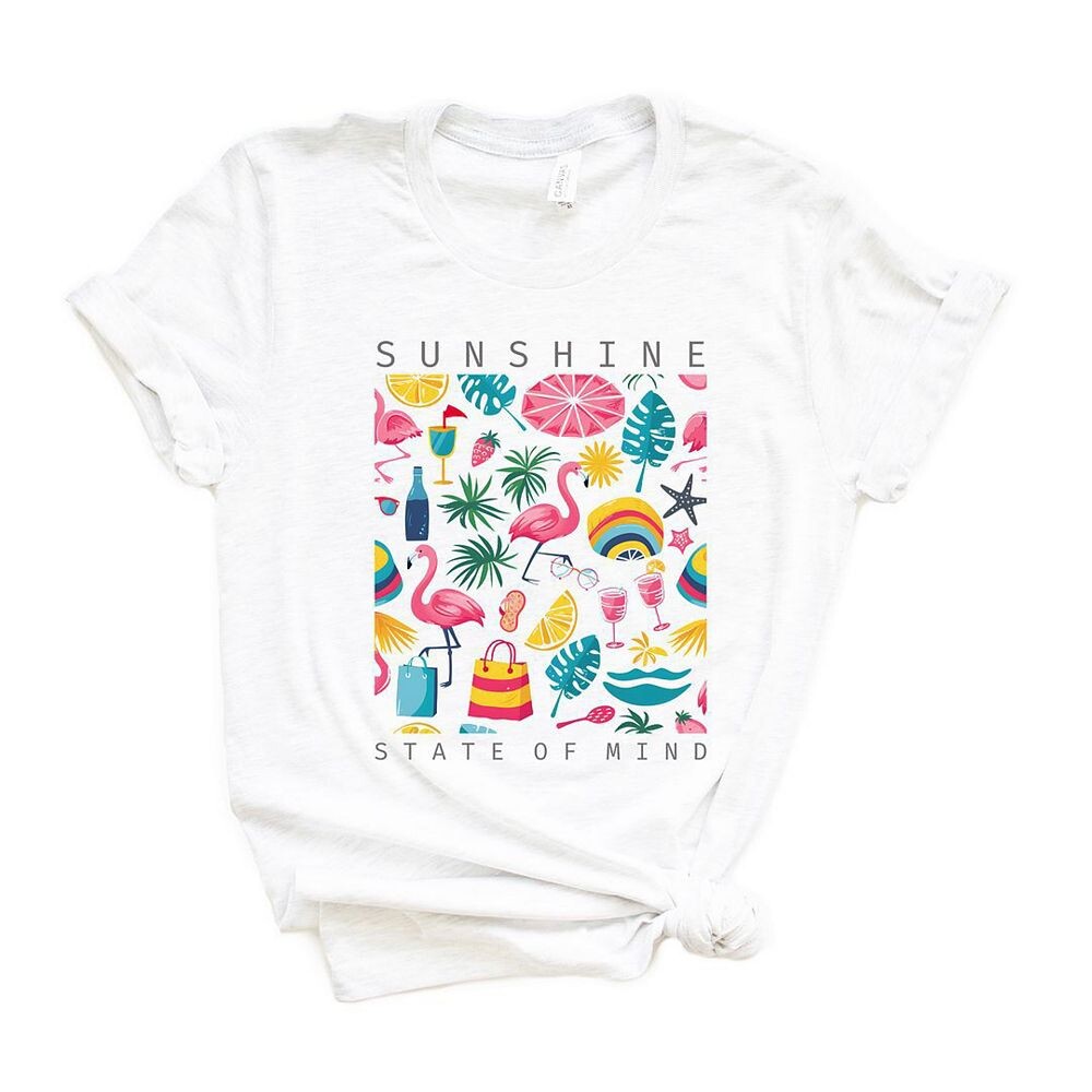 Sunshine State Of Mind Футболка с короткими рукавами и рисунком фламинго Simply Sage Market, белый
Sunshine State Of Mind Футболка с короткими рукавами и рисунком фламинго Simply Sage Market, белый