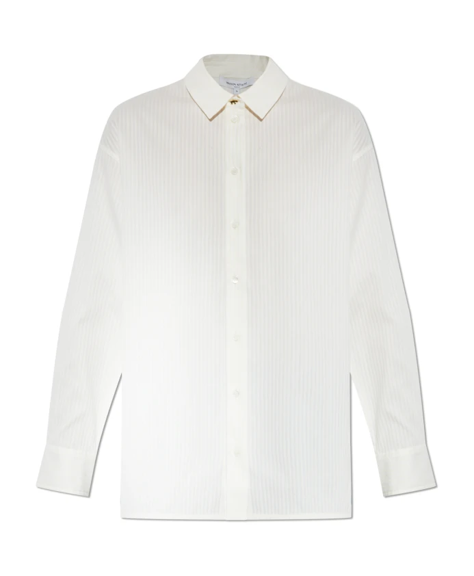 Хлопковая рубашка Maison Kitsunã, бежевый
Хлопковая рубашка Maison Kitsunã, бежевый