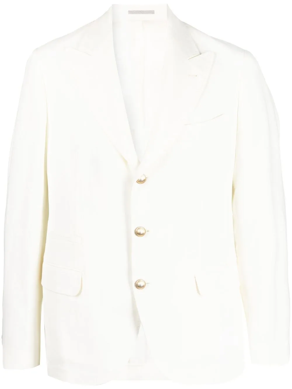 Однобортный льняной пиджак Brunello Cucinelli, нейтральный
Однобортный льняной пиджак Brunello Cucinelli, нейтральный