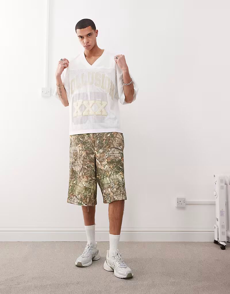 COLLUSION Свободные шорты-джерси Skater с принтом «дерево-камо» - МУЛЬТИ
COLLUSION Свободные шорты-джерси Skater с принтом «дерево-камо» - МУЛЬТИ