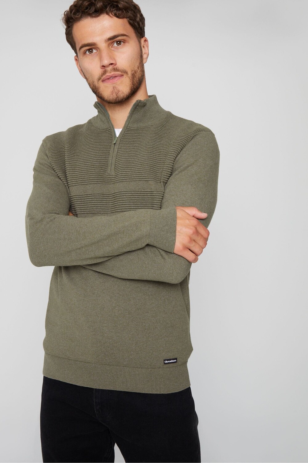 Джемпер с молнией 1/4 украшенный резинкой Threadbare, серый
Джемпер с молнией 1/4 украшенный резинкой Threadbare, серый