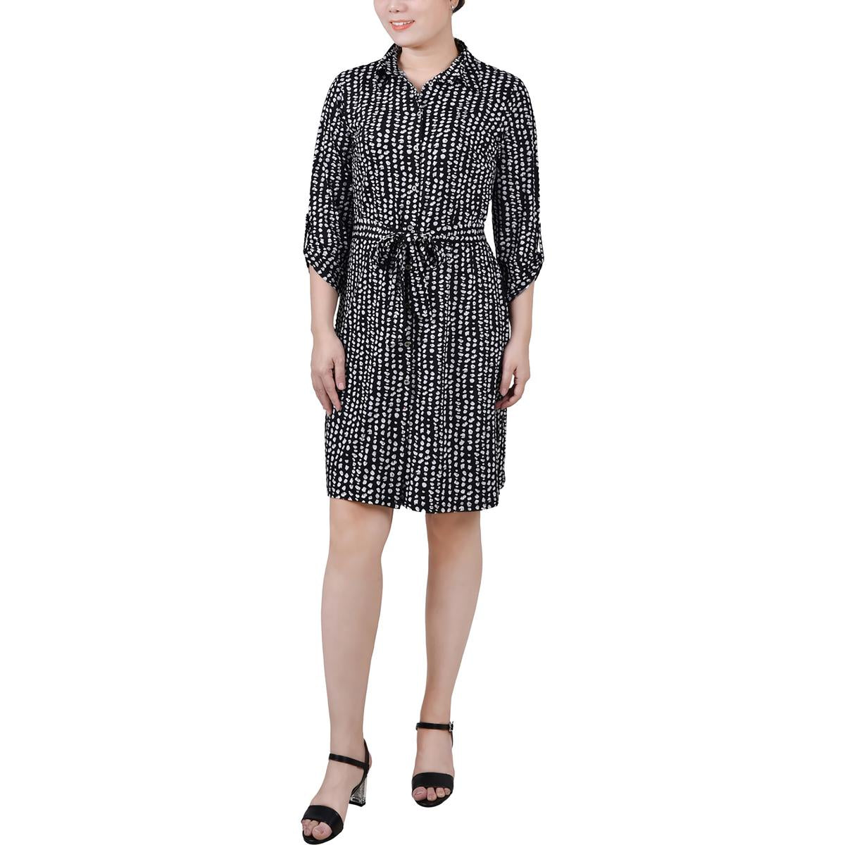 Платье-рубашка Petites Womens с принтом выше колена NY Collection, цвет black/white multi
Платье-рубашка Petites Womens с принтом выше колена NY Collection, цвет black/white multi