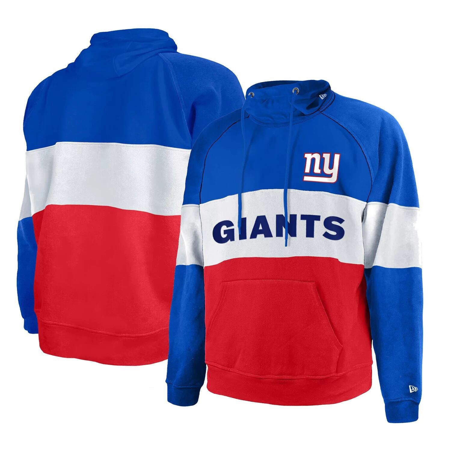 Мужской красный/королевский New York Giants Big & Tall Current Colorblock реглан флисовый пуловер с капюшоном New Era 
Мужской красный/королевский New York Giants Big & Tall Current Colorblock реглан флисовый пуловер с капюшоном New Era