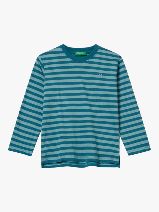 Детская хлопковая футболка с длинным рукавом в полоску Benetton, Teal/Multi
Детская хлопковая футболка с длинным рукавом в полоску Benetton, Teal/Multi