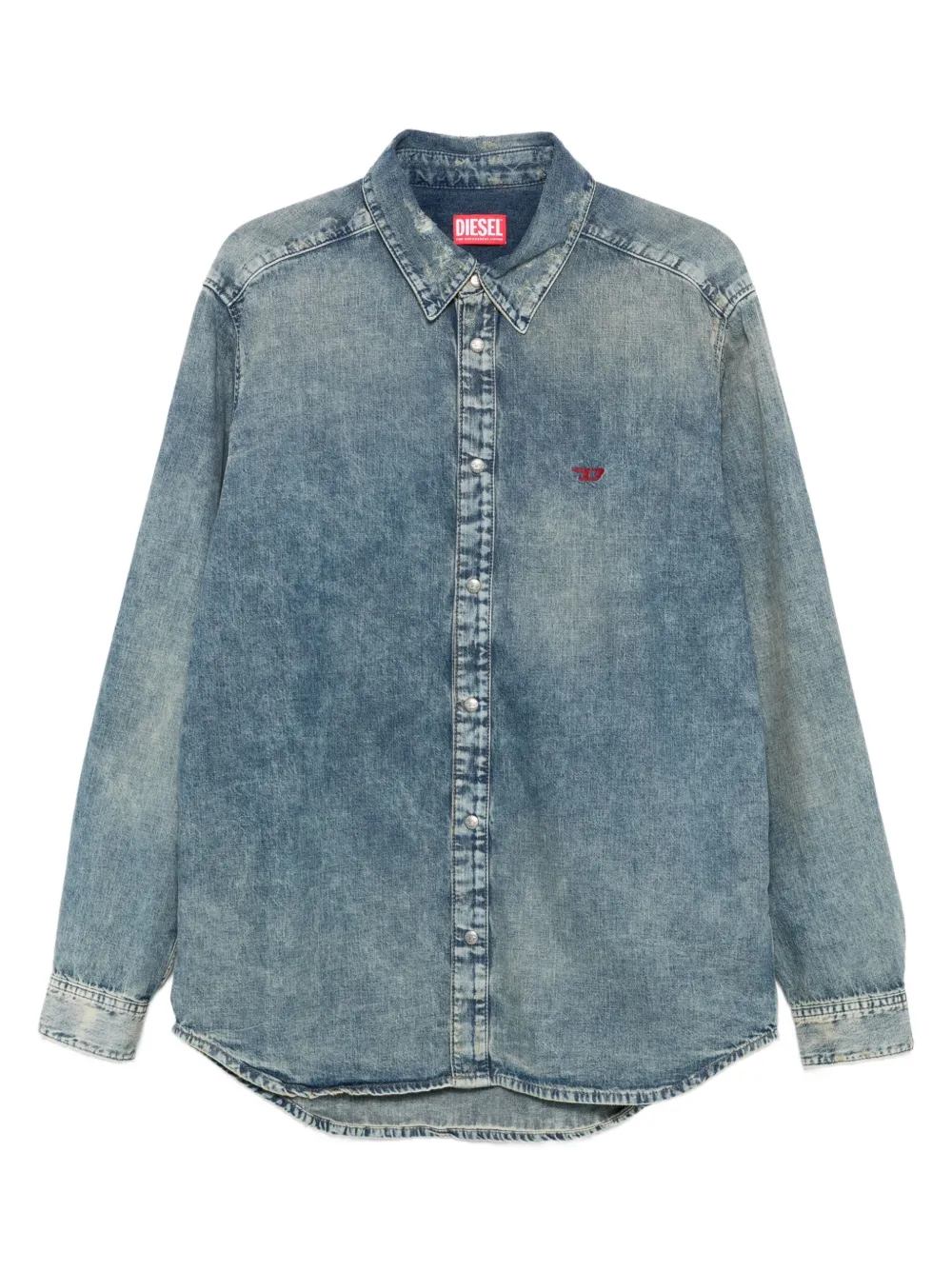 Джинсовая рубашка на пуговицах DIESEL, синий
Джинсовая рубашка на пуговицах DIESEL, синий