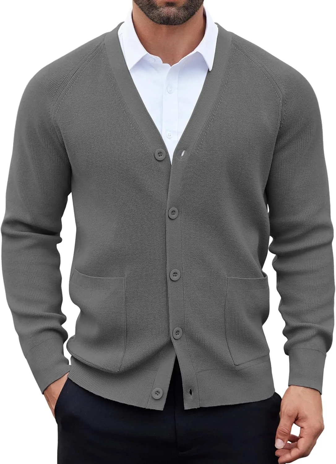 Кардиган мужской COOFANDY с карманами, V-образным вырезом и пуговицами
Кардиган мужской COOFANDY с карманами, V-образным вырезом и пуговицами