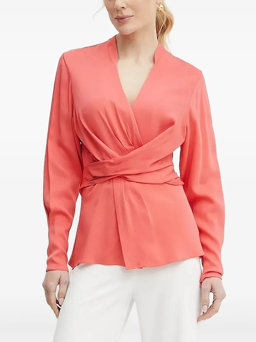 Блузка с запахом и длинными рукавами Boss, оранжевый
Блузка с запахом и длинными рукавами Boss, оранжевый