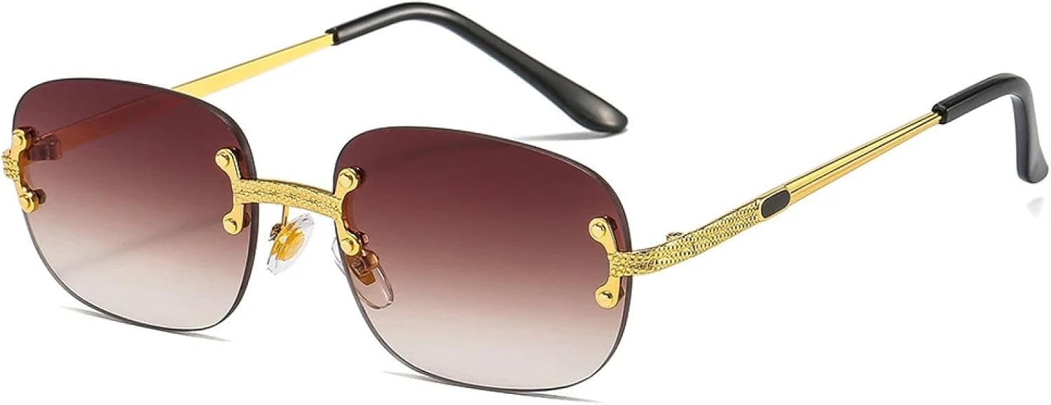 Солнцезащитные очки с защитой от УФ-излучения UV400 | Без оправы, панк, маленький размер | Для женщин и мужчин, для занятий спортом на открытом воздухе и вождения DSVIGF, Brown
Солнцезащитные очки с защитой от УФ-излучения UV400 | Без оправы, панк, маленький размер | Для женщин и мужчин, для занятий спортом на открытом воздухе и вождения DSVIGF, Brown