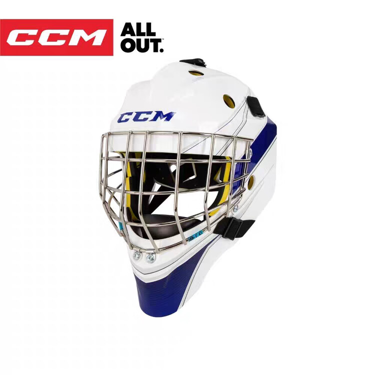 CCM Вратарский шлем для хоккея с шайбой, со щитком, бело-синий, взрослый размер SR (56-60 см)
CCM Вратарский шлем для хоккея с шайбой, со щитком, бело-синий, взрослый размер SR (56-60 см)