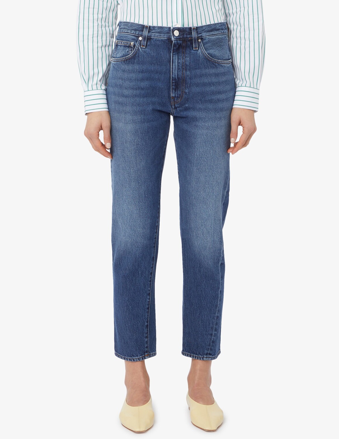 Джинсы с перекрученными швами TOTEME, синий
Джинсы с перекрученными швами TOTEME, синий