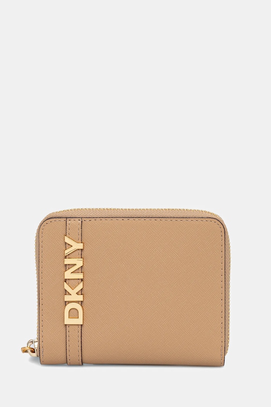 Кожаный кошелек Dkny, бежевый 
Кожаный кошелек Dkny, бежевый