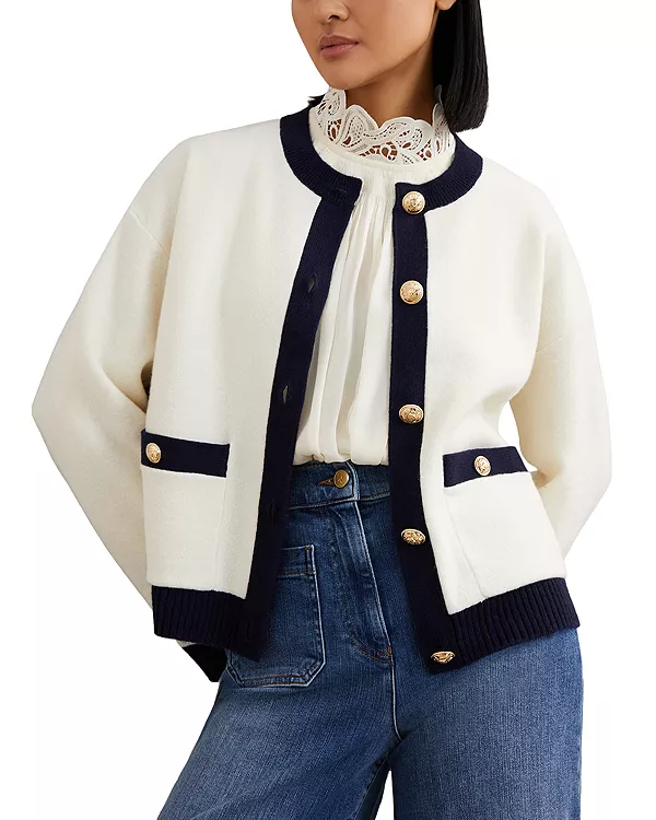 Кардиган с оливковым оттенком Reiss, белый
Кардиган с оливковым оттенком Reiss, белый