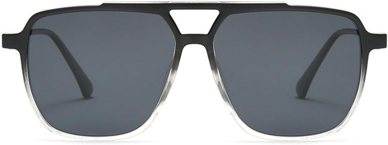 Мужские солнцезащитные очки-пилот в стиле ретро с двойной перемычкой, модные очки большого размера с защитой от УФ-излучения UV400, женские трендовые черные солнцезащитные очки mincl, Black Clear Gray
Мужские солнцезащитные очки-пилот в стиле ретро с двойной перемычкой, модные очки большого размера с защитой от УФ-излучения UV400, женские трендовые черные солнцезащитные очки mincl, Black Clear Gray