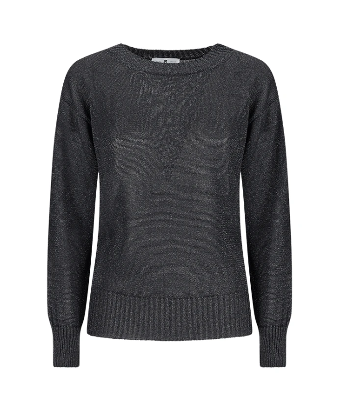 Свитер с круглым вырезом и блестящим эффектом Pt Torino, черный
Свитер с круглым вырезом и блестящим эффектом Pt Torino, черный