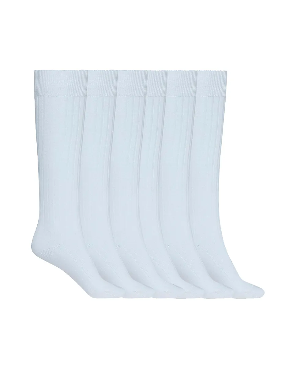 Набор из 6 пар хлопковых носков в рубчик Basix Punto Blanco, белый
Набор из 6 пар хлопковых носков в рубчик Basix Punto Blanco, белый