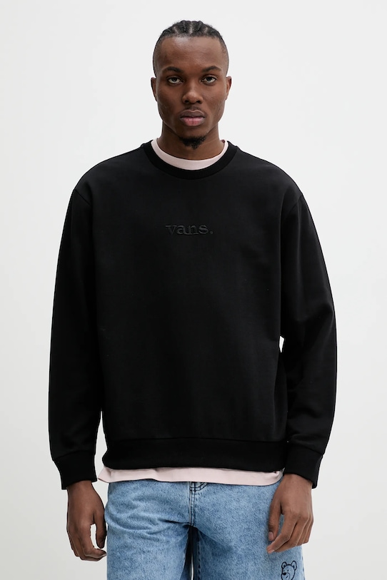 Хлопковая толстовка Vans, черный
Хлопковая толстовка Vans, черный