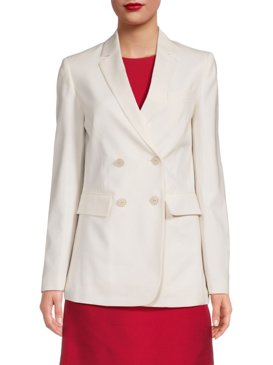 Двубортный пиджак из смесовой шерсти Valentino, кремовый
Двубортный пиджак из смесовой шерсти Valentino, кремовый