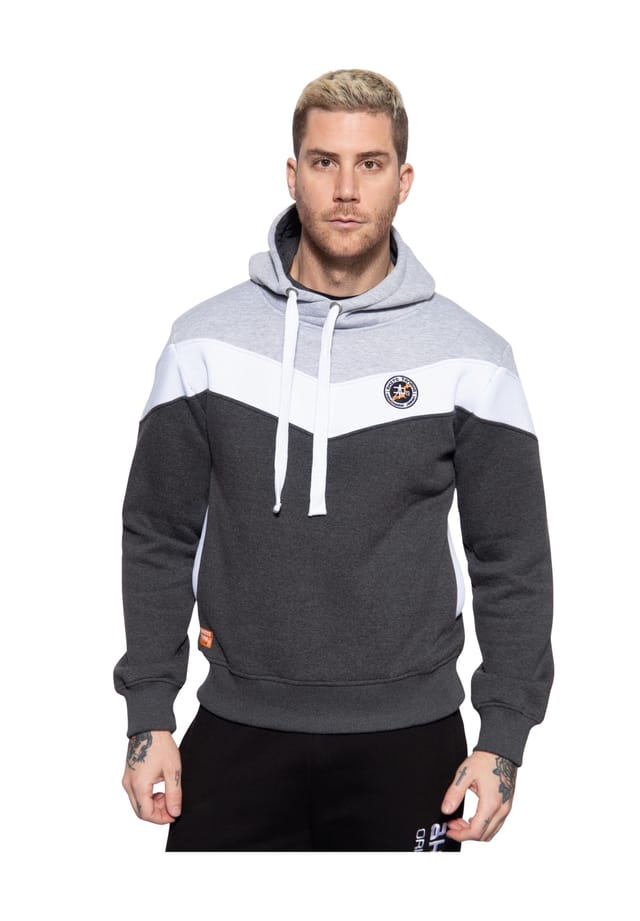 Толстовка с капюшоном в разноцветном дизайне трехцветная Akito Tanaka, серый
Толстовка с капюшоном в разноцветном дизайне трехцветная Akito Tanaka, серый