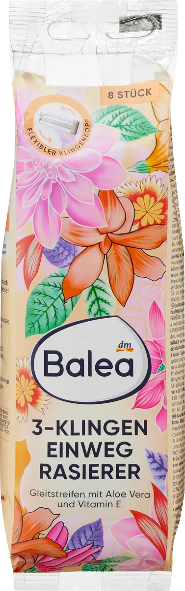 Бритвы одноразовые 3 лезвия 8 шт. Balea
Бритвы одноразовые 3 лезвия 8 шт. Balea