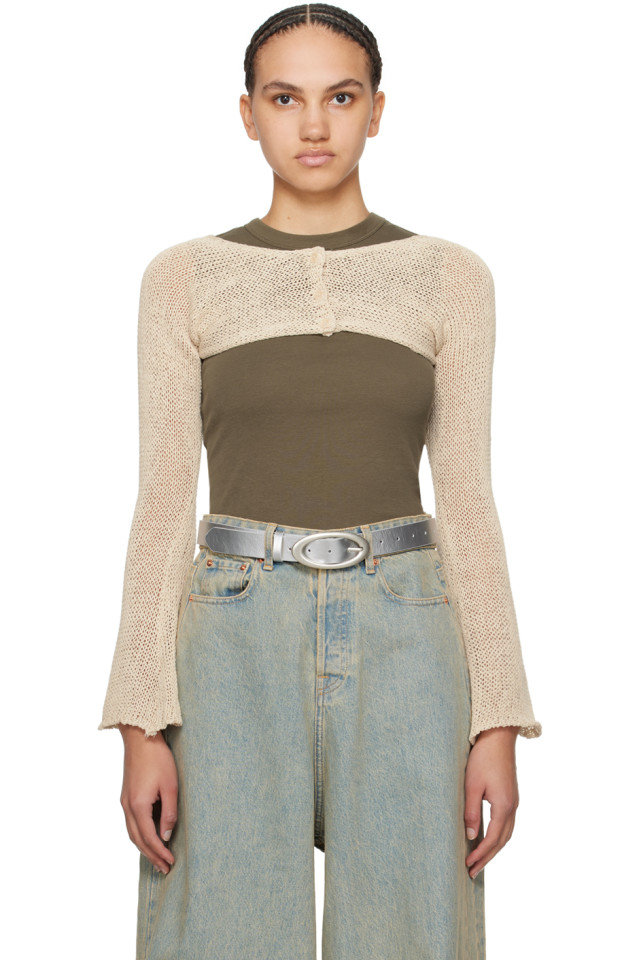 эксклюзивный бежевый болеро-кардиган Ssense Open Yy, бежевый
эксклюзивный бежевый болеро-кардиган Ssense Open Yy, бежевый